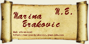 Marina Braković vizit kartica